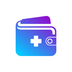 Healthcare Wallet Icon Simplifying Finances in the Medical Field - Modern Design Concept