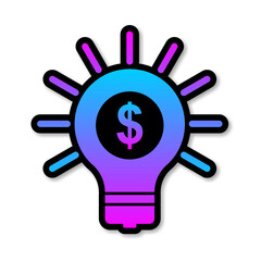 Innovative Financial Concept A Colorful Light Bulb Symbolizing Bright Ideas for Finance and Investment