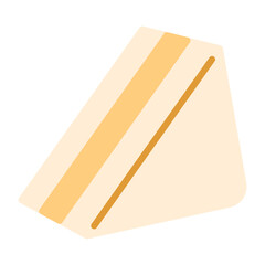 Sandwich Icon in Flat Design Illustration