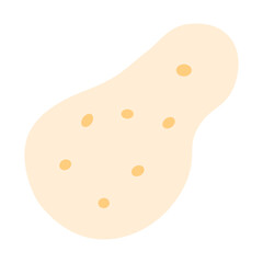 Naan Indian Bread Flat Design Illustration