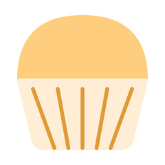 Steamed Bun or Muffin Flat Design Illustration