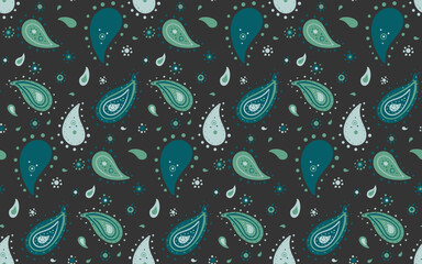 Ornamental boteh in seamless pattern national. Textile beauty to petal vector. Native botany and oriental 2025.