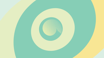 Teal Yellow and Cream Concentric Circles Gradient Background abstract