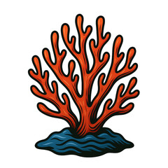 サンゴ礁のビンテージ風素材