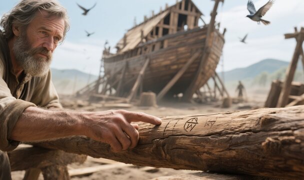 Noah Building the Ark, Following God&rsquo;s Instructions Before the Great Flood
