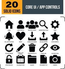 Modern user interface elements for application controls and navigation