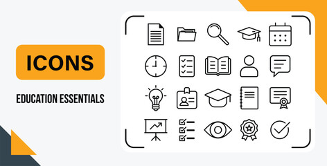 Comprehensive educational graphics toolkit featuring essential learning elements