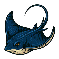 エイのビンテージ風素材