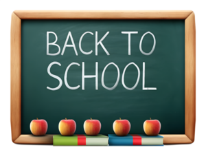 Back to school blackboard isolated on white and transparent background – perfect for education and classroom themes