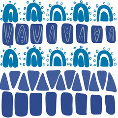 ecorative abstract background in shades of blue, purple, and light sky tones, featuring hand-painted textures that blend artistic charm with a modern creative touch