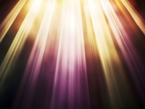 Abstract Golden Purple Light Rays Background, Divine Beams, Spiritual Radiance, Celestial Illumination, Energetic Streaks,  Mystical Glow
