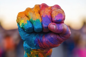 Hand painted with colorful pigments