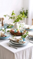 Festive Easter table setting