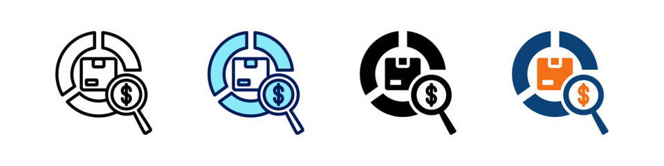 Logistics Analytics All In One Icon Multi Styles Vector Set