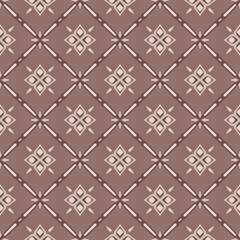 Seamless geometric damask pattern with vintage ornate texture, perfect for an antique textile or wallpaper design