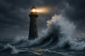 Lighthouse Amid the Storm