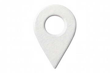 3d rendering of a location pin with transparent background, ideal for indicating places of interest on maps and websites