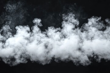 Abstract smoke plume on black background