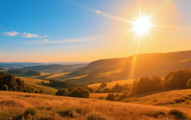 Obraz premium sunrise over the mountains
