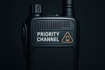 Priority channel communication device used during power outage for emergency contact and reliable connection in critical situations