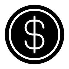 Obraz premium Dollar coin icon