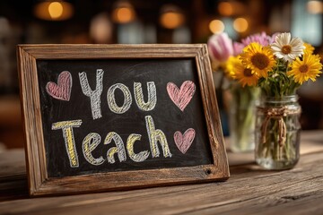 A digital tablet showing a heartfelt message to an online teacher