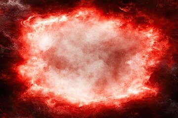 Fototapeta premium A fiery red burst with cloud-like formations, emanating a sense of heat and energy