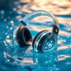 futuristic waterproof headphone