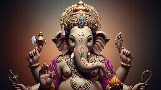 Majestic Digital Rendering of Lord Ganesha