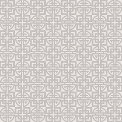 Repeating traditional motif pattern, neat gray tone. Korean classic textile and wallpaper background design