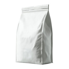 Blank white paper bag for food packaging template presentation item isolated on transparent background