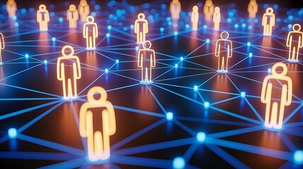 virtual_organization_concept_interconnected_team