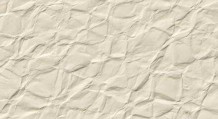 Fototapeta premium Crumpled Beige Paper Texture Wrinkled Surface Background.