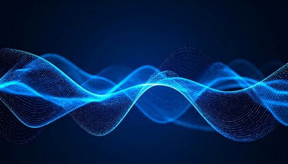 Fototapeta premium Blue Abstract Wave Background. (24)