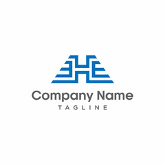 Obraz premium vector logo of the initials HE