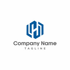 vector logo of initial H