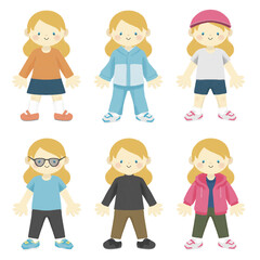 女の子のファッションセット