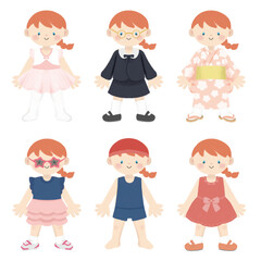 女の子のファッションセット