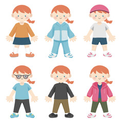 女の子のファッションセット