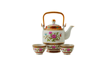 Teapot set ,isolated on white background png