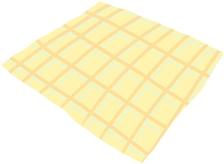 노란체크무늬 피크닉매트