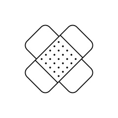 Band aid icon simple vector isolated symbol vector illustration for web and app..eps