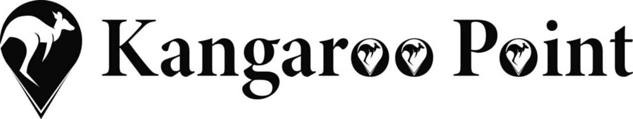Kangaroo Point logo featuring a kangaroo silhouette inside a map pin