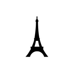 Eiffel Tower, Paris. France flat vector illustration. Tower icon isolated on white background.
