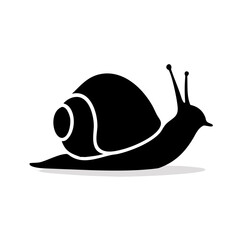 Snail icon isolated on white background. Simple flat snail shell vector pictogram.
