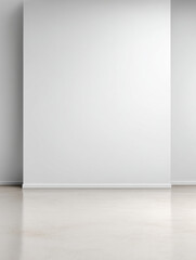  minimalist room featuring a plain white wall and a smooth floor, creating a calm and spacious environment.