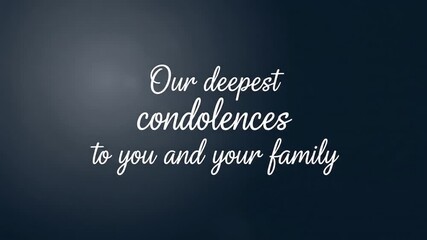 A heartfelt expression of sympathy Offering our deepest condolences to you and your family during this difficult time. Sending support, comfort, and solace