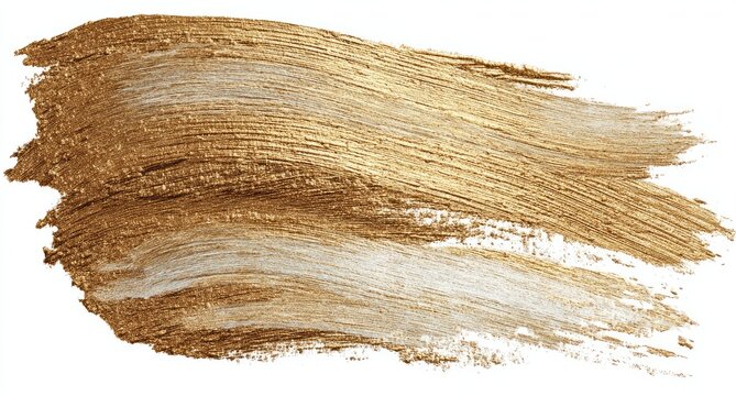 Gold metallic paint stroke, textured and layered - Powered by Adobe