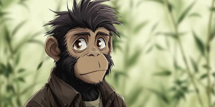 Monkey exploring its natural environment - wildlife video in nature