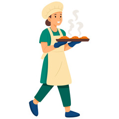 Baker With Freshly Baked Bread